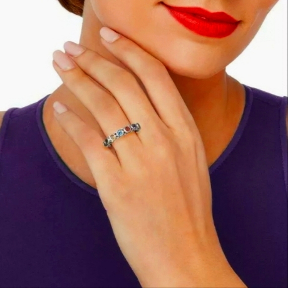 Beautiful Rainbow of Gemstones in Silver - Picture 4 of 4